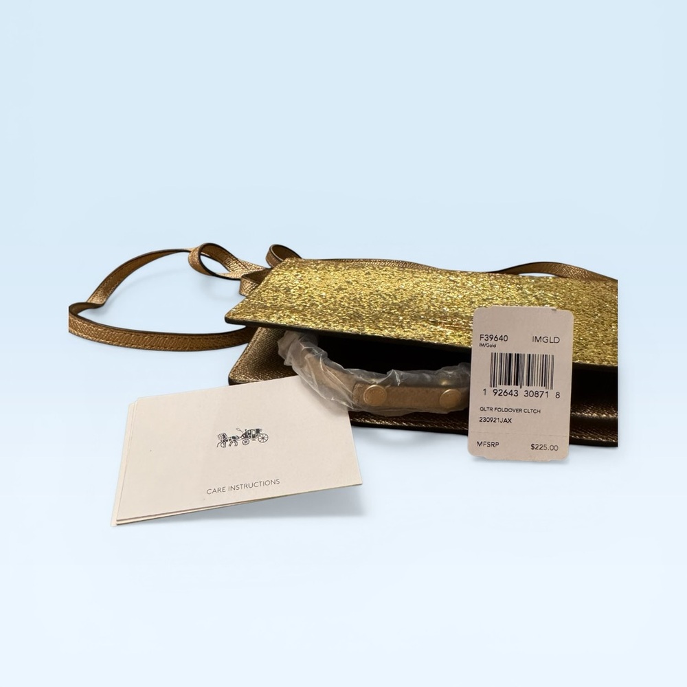 COACH Hayden Glitter Foldover Crossbody Clutch - Picture 5 of 10